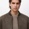 Blouson bomber effet suédé