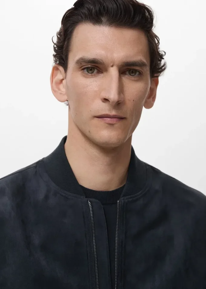Blouson bomber effet suédé