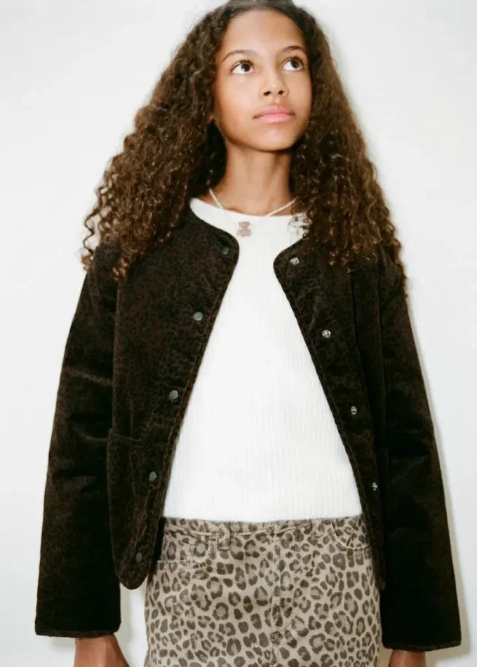 Blouson bomber imprimé léopard