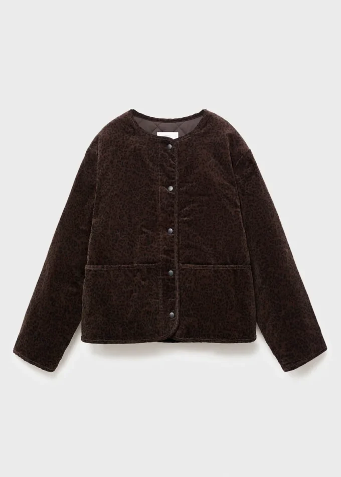 Blouson bomber imprimé léopard