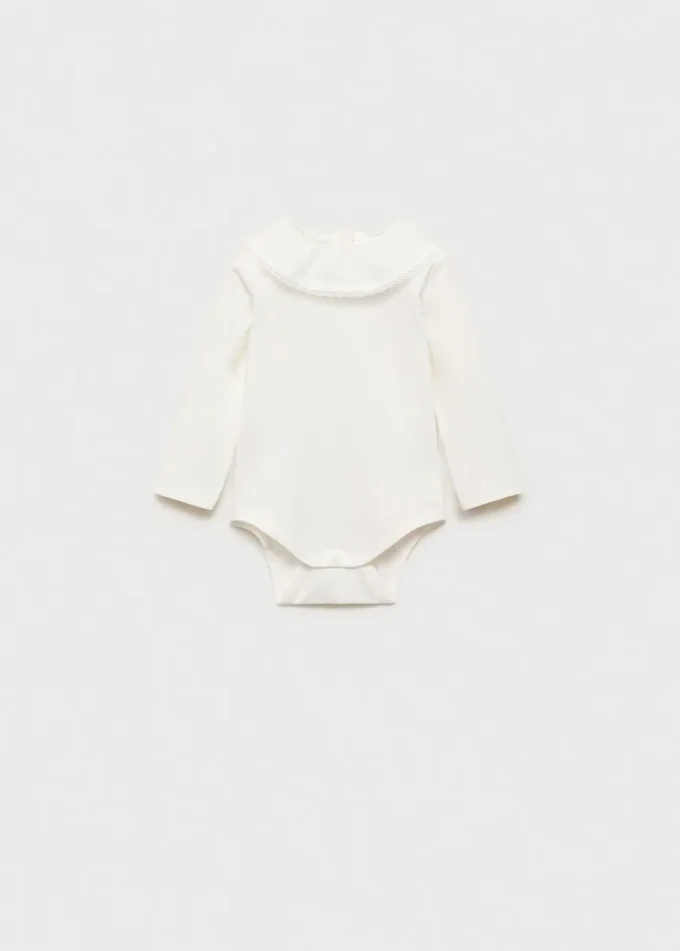 Body à col babydoll brodé