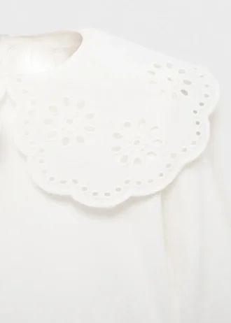 Body à col babydoll brodé