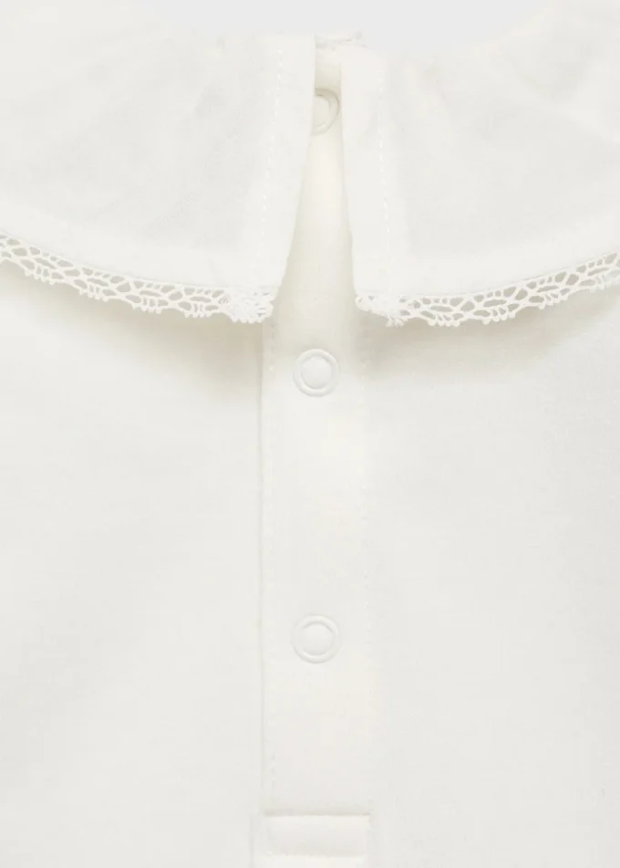 Body à col babydoll brodé