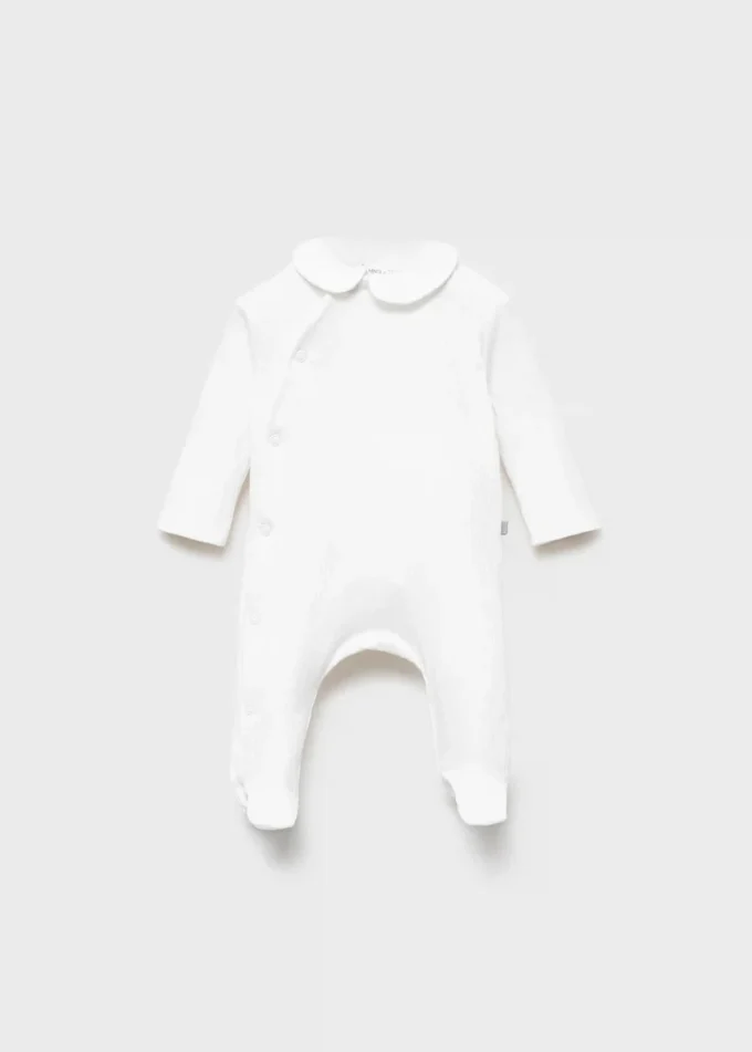 Body en coton avec col Claudine