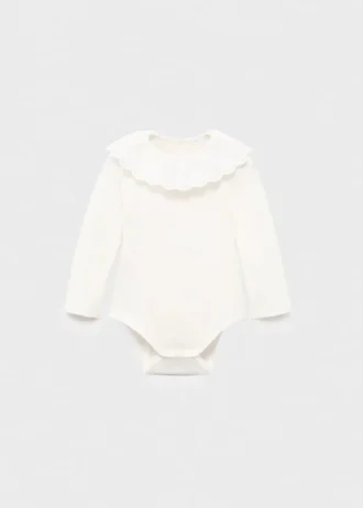 Body en coton avec encolure babydoll