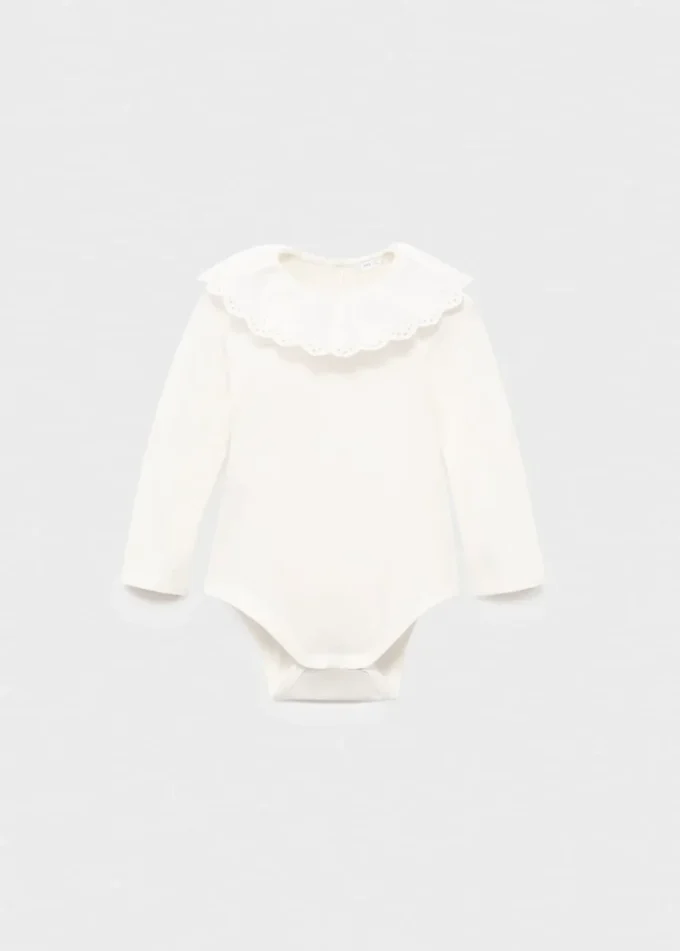 Body en coton avec encolure babydoll Body en coton avec encolure babydoll