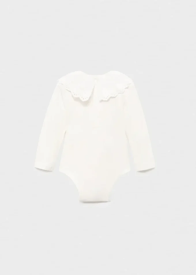 Body en coton avec encolure babydoll Body en coton avec encolure babydoll