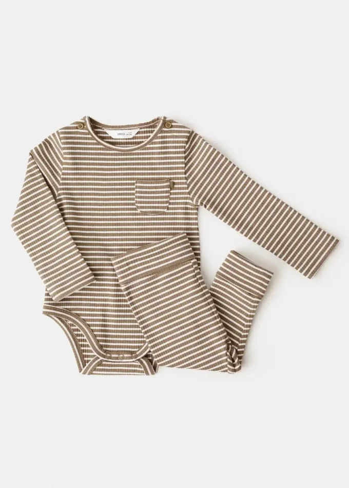 Body rayé en coton Body rayé en coton