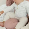 Body rayé en coton pour bébé