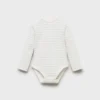 Body rayé en coton pour bébé