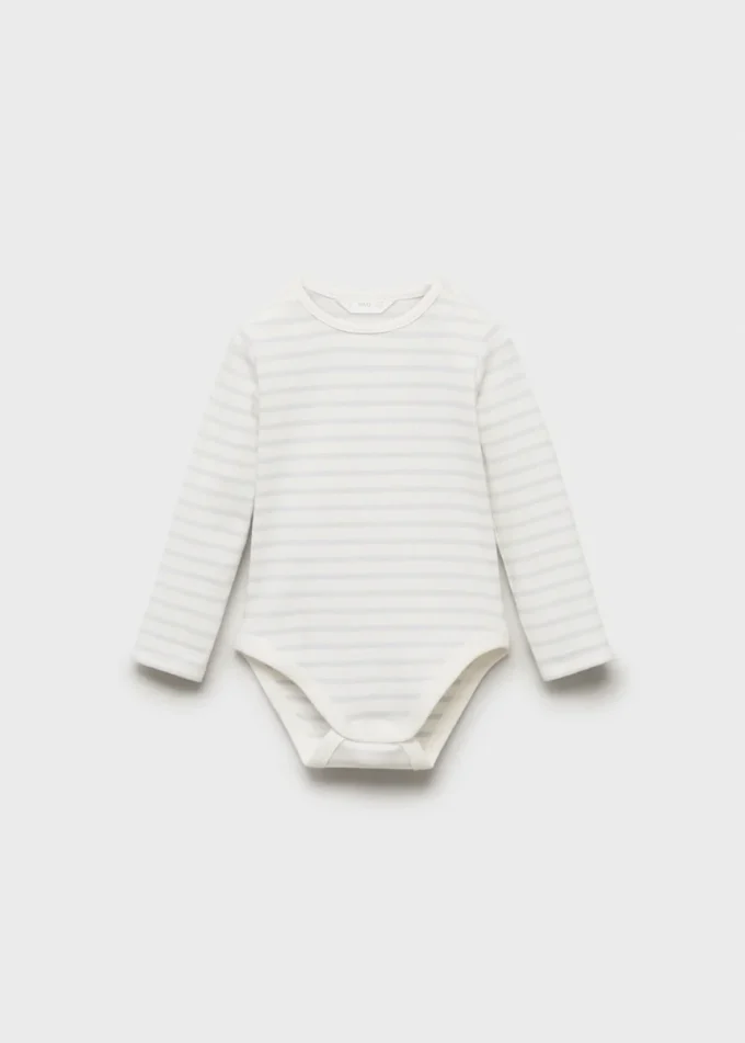 Body rayé en coton pour bébé