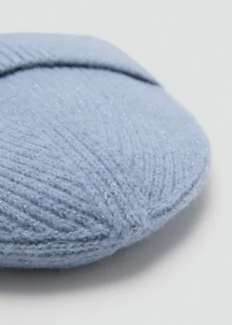 Bonnet en lurex côtelé