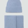 Bonnet en lurex côtelé