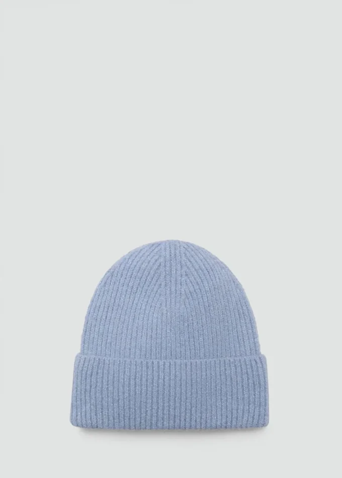 Bonnet en lurex côtelé