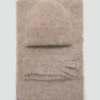 Bonnet en maille côtelée