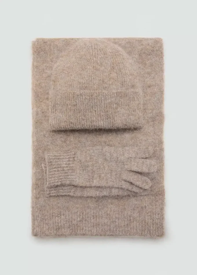 Bonnet en maille côtelée