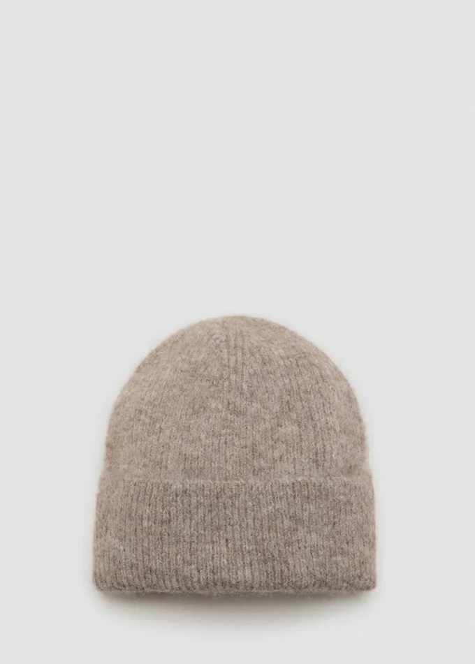Bonnet en maille côtelée