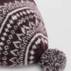 Bonnet à pompon avec motif jacquard