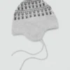 Bonnet à pompon avec motif jacquard