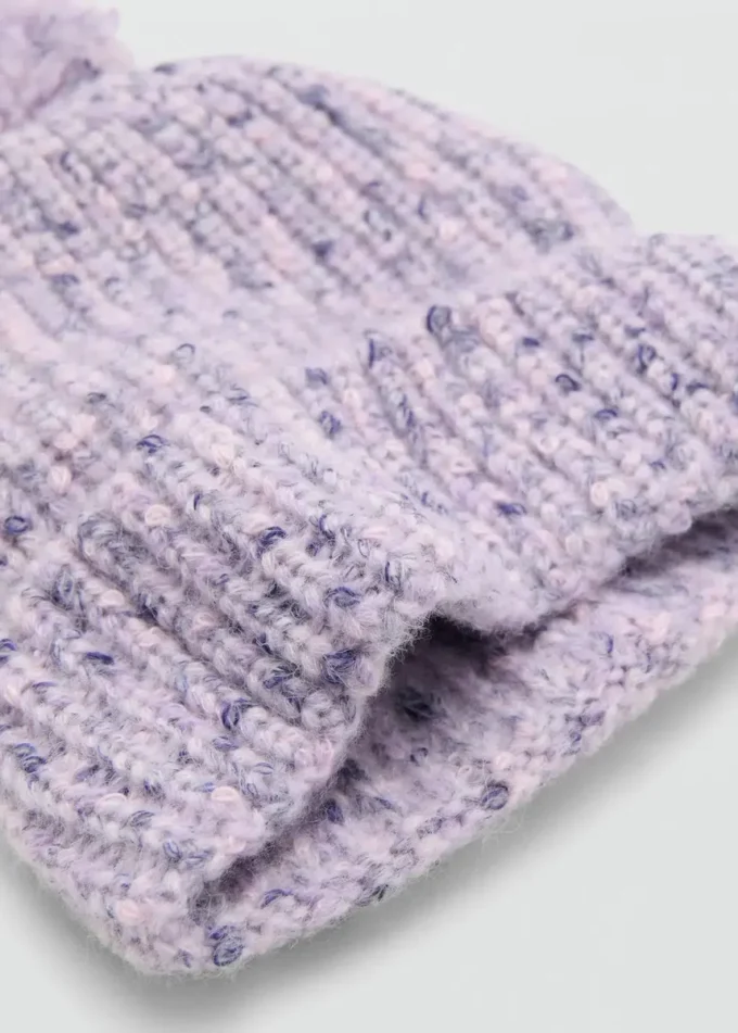 Bonnet à pompon chiné