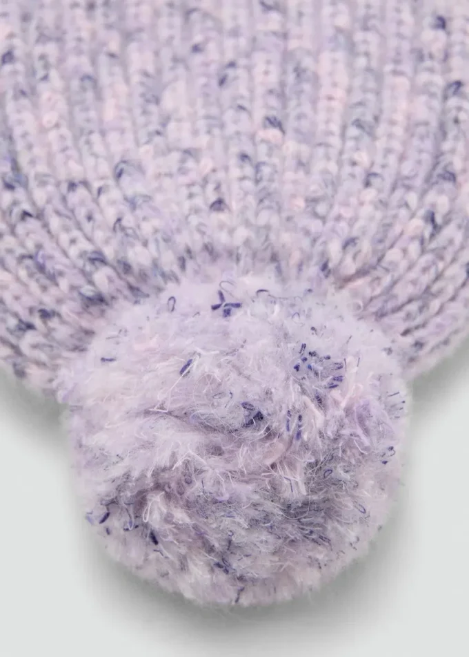 Bonnet à pompon chiné