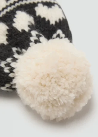 Bonnet à pompon en tricot