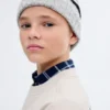 Bonnet à pompon en tricot
