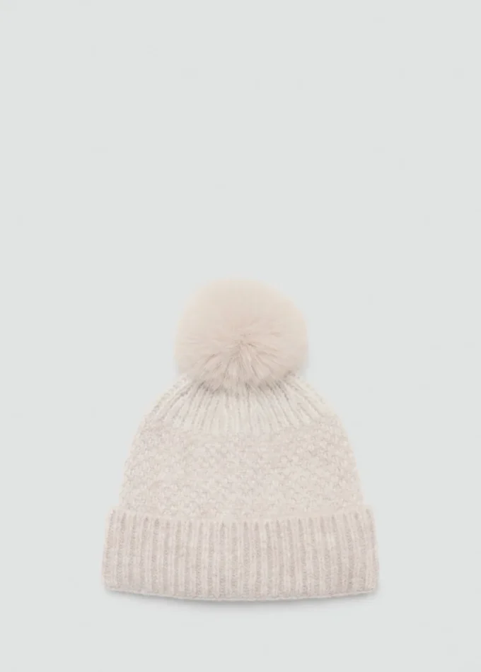 Bonnet à pompon en tricot