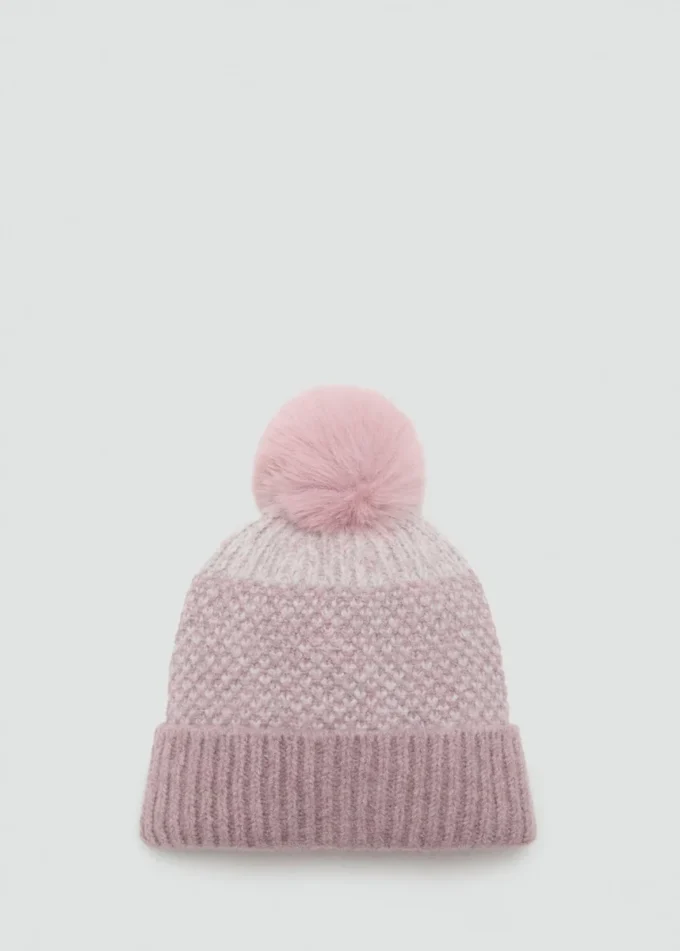Bonnet à pompon en tricot