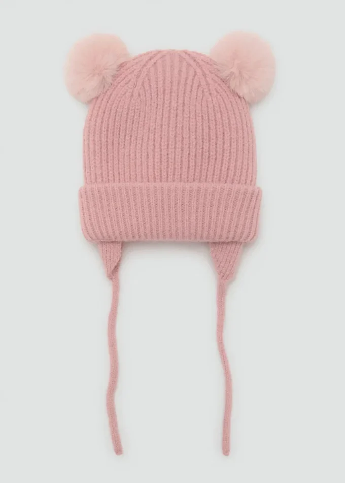Bonnet à pompon en tricot