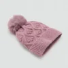 Bonnet texturé avec pompon
