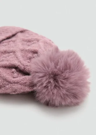 Bonnet texturé avec pompon