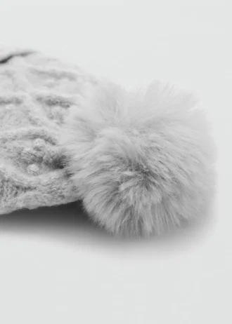 Bonnet texturé avec pompon