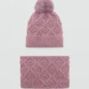 Bonnet texturé avec pompon
