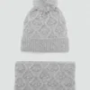 Bonnet texturé avec pompon