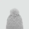 Bonnet texturé avec pompon