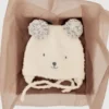 Bonnet tricoté ours