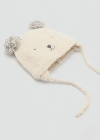 Bonnet tricoté ours