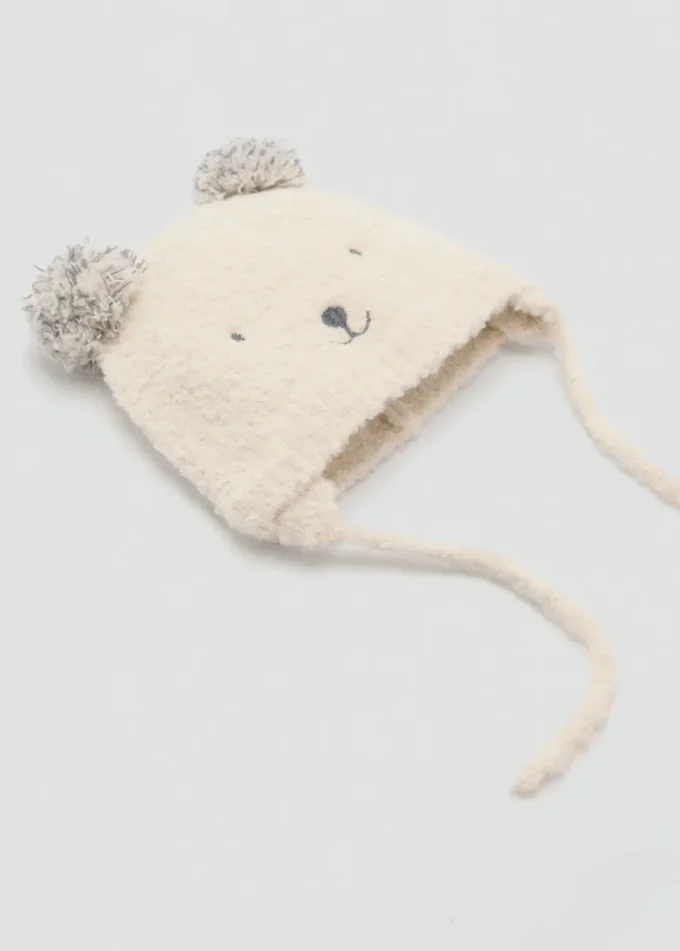 Bonnet tricoté ours