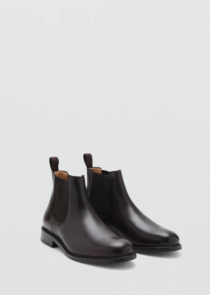 Bottes Chelsea en cuir verni