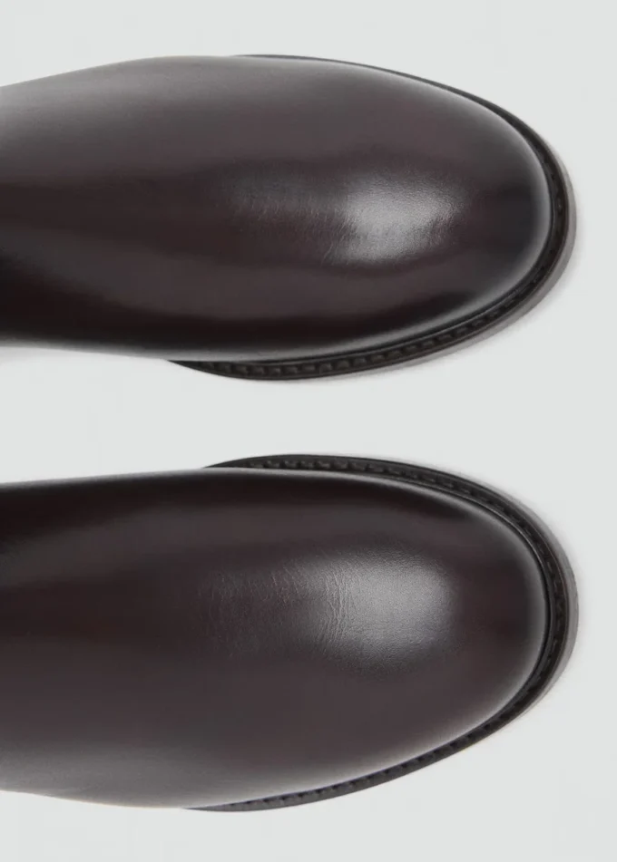 Bottes Chelsea en cuir verni