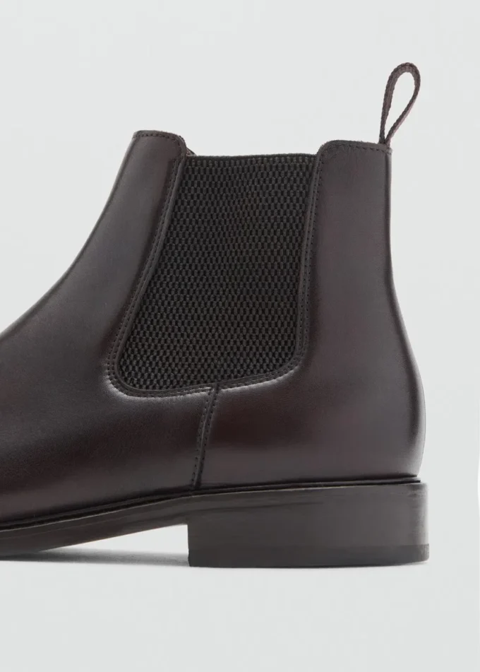Bottes Chelsea en cuir verni