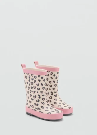 Bottes en caoutchouc imprimé léopard