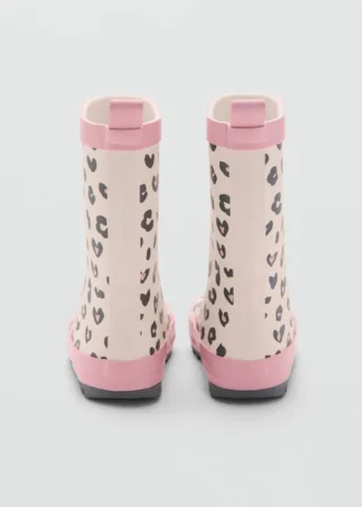 Bottes en caoutchouc imprimé léopard