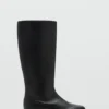Bottes en cuir au design combiné