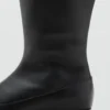 Bottes en cuir au design combiné