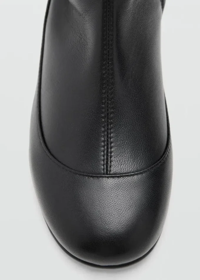 Bottes en cuir au design combiné