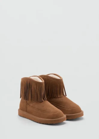 Bottes en cuir à franges