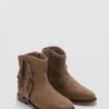 Bottes en cuir à franges