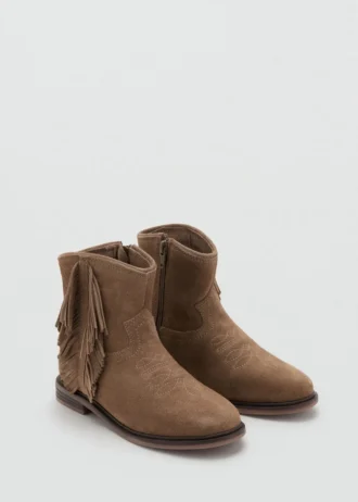 Bottes en cuir à franges